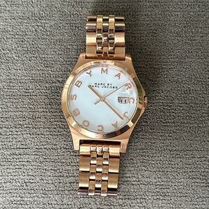 Marc by Marc Jacobs Rose Gold Watch with White Dial